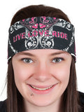 Live Love Ride RHINESTONE Bandana with Swarovski Crystals, 6 Colors
