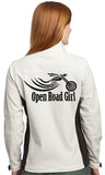 WHITE Open Road Girl Ladies Soft Shell Jacket