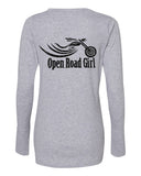 Open Road Girl Shoestring Long Sleeve Tees, 2 COLORS