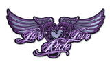 PATCH  Live/Love/Ride Wing Patch with Rhinestones, 5 Colors