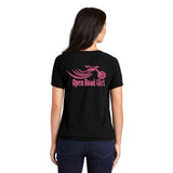 Open Road Girl Ladies Cinch Tee with Drawcords, 2 Colors