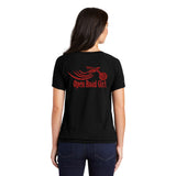 Open Road Girl Ladies Cinch Tee with Drawcords, 2 Colors