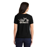 Open Road Girl Ladies Cinch Tee with Drawcords, 2 Colors