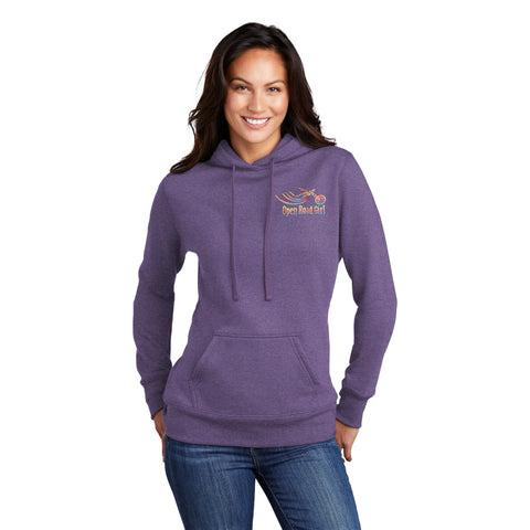 PURPLE Open Road Girl Full PULLOVER Hoodie - CHOOSE YOUR LOGO COLOR!