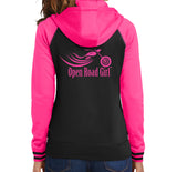 Hot Pink/Black Open Road Girl Full Zip Hoodie