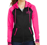 Hot Pink/Black Open Road Girl Full Zip Hoodie