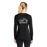 Open Road Girl Long Sleeve Vneck Wicking Tees, 4 COLORS