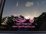 STICKER Open Road Girl Window Decal Sticker 2 SIZES