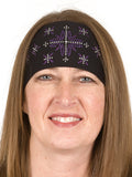 Tie-back Stretchy Rhinestone Bandana Biker Diamond Design