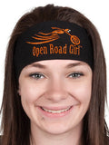 orange Tie-back Stretchy Rhinestone Bandana Sparkly Open Road Girl Design, 9 Colors