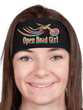 rainbow Tie-back Stretchy Rhinestone Bandana Sparkly Open Road Girl Design, 9 Colors