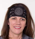 Clear Tie-back Stretchy Rhinestone Bandana Sunburst Design, 3 Colors