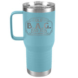 OLD B.A.G. BAD ASS GRANDMA(20 OUNCES) TRAVEL MUG WITH HANDLE, 16 COLORS