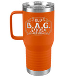 OLD B.A.G. BAD ASS GRANDMA(20 OUNCES) TRAVEL MUG WITH HANDLE, 16 COLORS