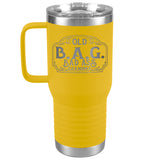 OLD B.A.G. BAD ASS GRANDMA(20 OUNCES) TRAVEL MUG WITH HANDLE, 16 COLORS