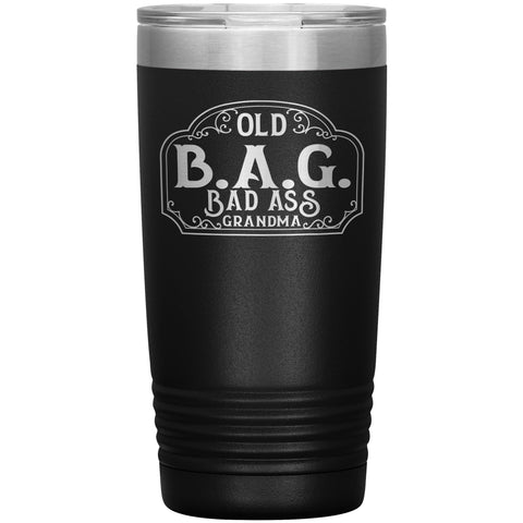 OLD B.A.G. BAD ASS GRANDMA(20 OUNCES) TRAVEL MUG, 16 COLORS