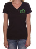 Open Road Girl Black Frost V-neck Shirt, Size SMALL ONLY