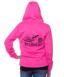 Hot Pink Open Road Girl Full Zip Hoodie