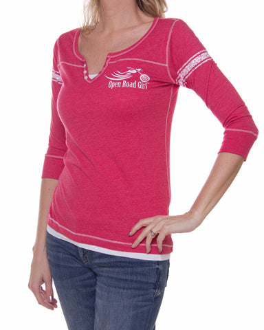 Henley 3/4 Sleeve T-Shirt, 3 Colors (These run one size SMALLER)