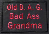 PATCH Old B.A.G. Badass Grandma Patch, 4 COLORS