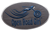 PATCH Open Road Girl Oval Embroidered Patch, 10 COLORS
