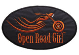 PATCH Open Road Girl Oval Embroidered Patch, 10 COLORS