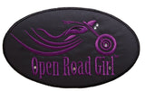 PATCH Open Road Girl Oval Embroidered Patch, 10 COLORS
