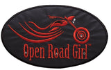 PATCH Open Road Girl Oval Embroidered Patch, 10 COLORS