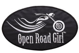 PATCH Open Road Girl Oval Embroidered Patch, 10 COLORS