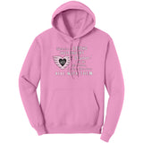 Pink/White Here is to Strong Independent Women UNISEX Pullover Hoodie, 9 COLORS