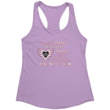 Pink/White Here is to Strong Independent Women Ladies Racerback Tank Top, 10 COLORS