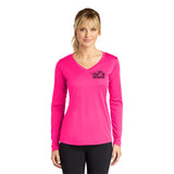 Open Road Girl Long Sleeve Vneck Wicking Tees, 4 COLORS