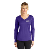 Open Road Girl Long Sleeve Vneck Wicking Tees, 4 COLORS