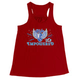 BLUE/GREEN Ride Empowered Open Road Girl Flowy Tank
