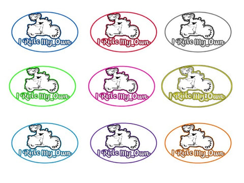 STICKER I Ride My Own Reflective Helmet Decal Sticker, 7 Colors