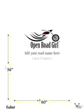 Custom Made Open Road Girl Two-Tone Seat Cover