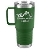 UNLEASH THE BIKER WITHIN (20 OUNCES) TRAVEL MUG WITH HANDLE, 16 COLORS