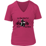 Let that Shit Go!  Open Road Girl Women's Vneck Tee