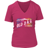 OLD B.A.G. RAINBOW Bad Ass Grandma Vneck Tee, 7 Colors