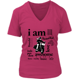I AM...Inspiration Women's Open Road Girl V-Neck Shirt, 5 COLORS