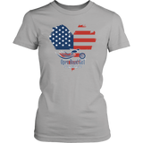 Patriotic Open Road Girl Women's Crew Neck Tee, 4 COLORS