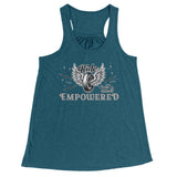 BLACK/WHITE Ride Empowered Open Road Girl Flowy Tank