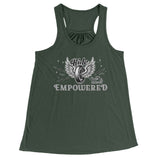BLACK/WHITE Ride Empowered Open Road Girl Flowy Tank
