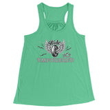 BLACK/WHITE Ride Empowered Open Road Girl Flowy Tank