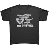 Grey/White Here is to Strong Independent Women CHILD Tee, 5 COLORS
