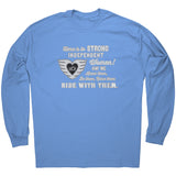 Grey/White Here is to Strong Independent Women UNISEX Long Sleeve Tee,  10 COLORS