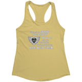 Grey/White Here is to Strong Independent Women Ladies Racerback Tank Top, 11 COLORS