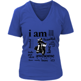 I AM...Inspiration Women's Open Road Girl V-Neck Shirt, 5 COLORS