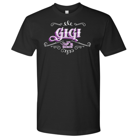 GiGi PURPLE/WHITE UNISEX Short Sleeve T-Shirt- Crewneck