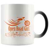 ORANGE OPEN ROAD GIRL 11OZ MAGIC MUG, 2 STYLES